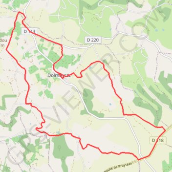 Itinéraire Circuit des Serres - Dolmayrac, distance, dénivelé, altitude, carte, profil, trace GPS