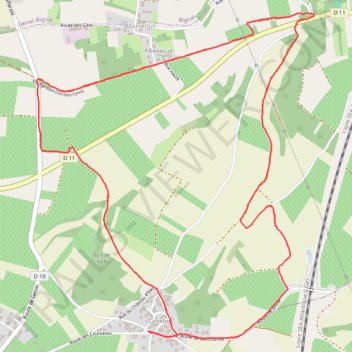 Itinéraire 16-207, distance, dénivelé, altitude, carte, profil, trace GPS