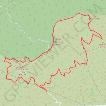 Itinéraire Étoile - antenne - Marseille, distance, dénivelé, altitude, carte, profil, trace GPS
