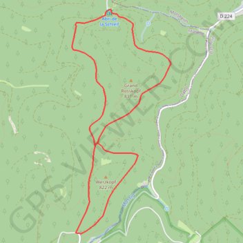 Itinéraire Circuit du Sandplatz, distance, dénivelé, altitude, carte, profil, trace GPS