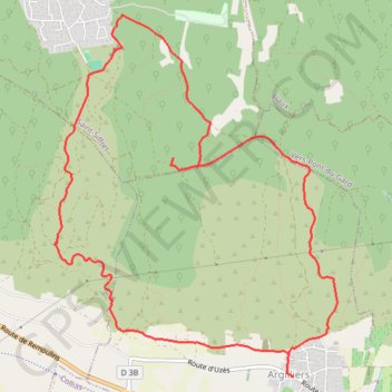 Itinéraire Les Darbounelles - Argilliers, distance, dénivelé, altitude, carte, profil, trace GPS