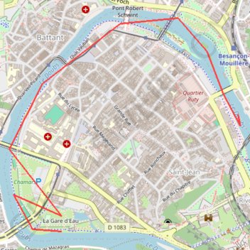 Itinéraire event_route (1), distance, dénivelé, altitude, carte, profil, trace GPS
