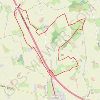 Itinéraire Sentier du Bois Greffier - Flêtre, distance, dénivelé, altitude, carte, profil, trace GPS