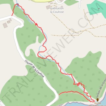 Itinéraire Cascades La Coulisse, distance, dénivelé, altitude, carte, profil, trace GPS