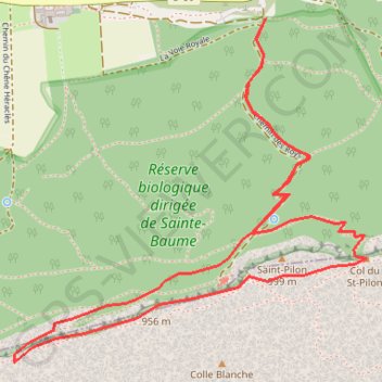 Itinéraire Grotte Sainte Marie Madeleine - Le Saint Pilon, distance, dénivelé, altitude, carte, profil, trace GPS