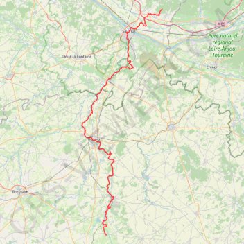 Itinéraire GR36 De Brain-sur-Allonnes (Maine-et-Loire) à Gourgé (Deux-Sèvres), distance, dénivelé, altitude, carte, profil, trace GPS