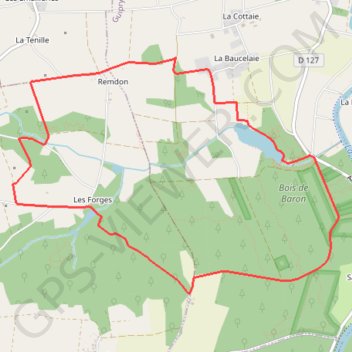 Itinéraire L'étang et le bois de Baron - Messac Guipry, distance, dénivelé, altitude, carte, profil, trace GPS