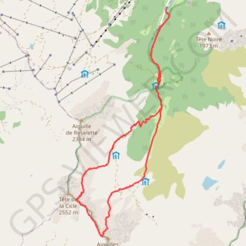 Itinéraire Col des Chasseurs, distance, dénivelé, altitude, carte, profil, trace GPS