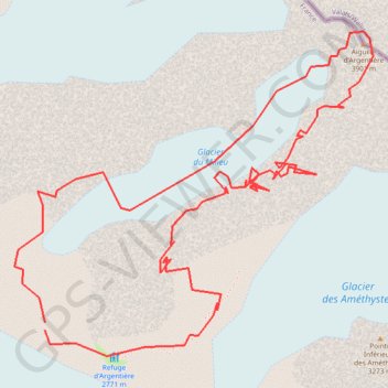Itinéraire Aiguille d'Argentière : Arête du Jardin, distance, dénivelé, altitude, carte, profil, trace GPS