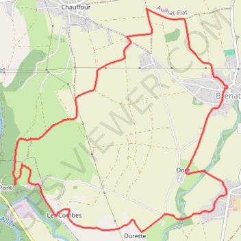 Itinéraire La tour de Gévillat, distance, dénivelé, altitude, carte, profil, trace GPS