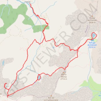 Itinéraire Boucle lac du presset, distance, dénivelé, altitude, carte, profil, trace GPS