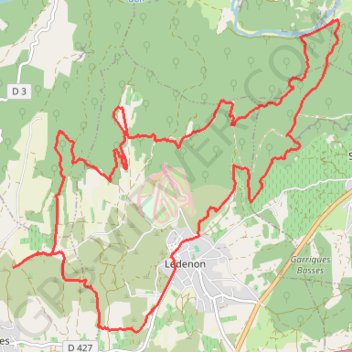 Itinéraire De Cabrières au Pont du Gard, distance, dénivelé, altitude, carte, profil, trace GPS