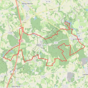 Itinéraire Le Tronchet, distance, dénivelé, altitude, carte, profil, trace GPS