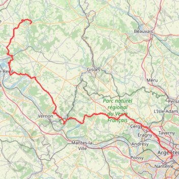 Itinéraire Les routes d'Anquetil, distance, dénivelé, altitude, carte, profil, trace GPS