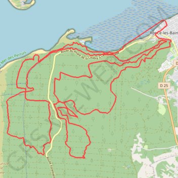 Itinéraire Ronce les Bains 46 kms, distance, dénivelé, altitude, carte, profil, trace GPS