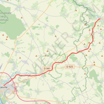 Itinéraire La Traverse du Ponthieu - Abbeville, distance, dénivelé, altitude, carte, profil, trace GPS