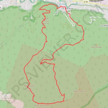 Itinéraire La Barasse -vallon, distance, dénivelé, altitude, carte, profil, trace GPS