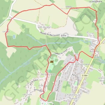 Itinéraire Châtillon-la-Palud, distance, dénivelé, altitude, carte, profil, trace GPS