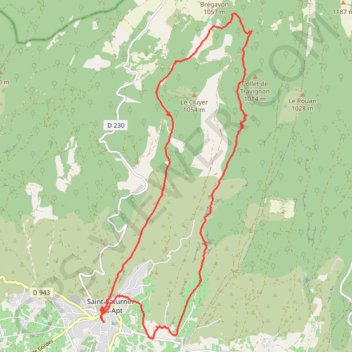 Itinéraire Circuit des Aiguiers, distance, dénivelé, altitude, carte, profil, trace GPS