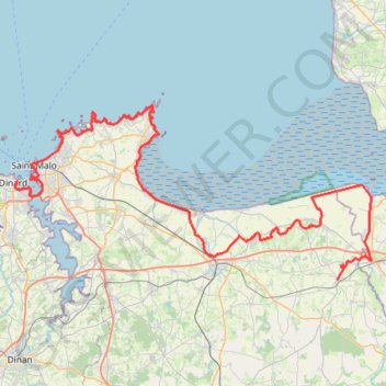 Itinéraire GR34 De Pleine-Fougères à Dinard (Ille-et-Vilaine), distance, dénivelé, altitude, carte, profil, trace GPS