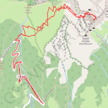 Itinéraire Dent de Crolles (Chartreuse), distance, dénivelé, altitude, carte, profil, trace GPS