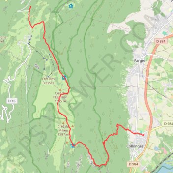 Itinéraire 25_27.05.2017 Collonges - Noire Combe, distance, dénivelé, altitude, carte, profil, trace GPS
