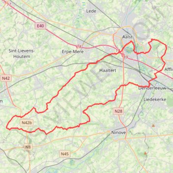Itinéraire YUNEX_60km, distance, dénivelé, altitude, carte, profil, trace GPS