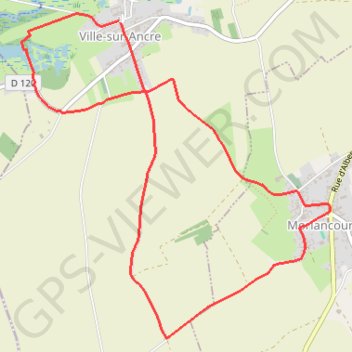 Itinéraire Circuit par le Chemin blanc - Ville-sur-Ancre, distance, dénivelé, altitude, carte, profil, trace GPS