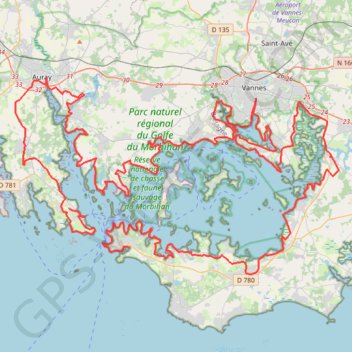 Itinéraire Ultra Marin Raid Golfe du Morbihan, distance, dénivelé, altitude, carte, profil, trace GPS