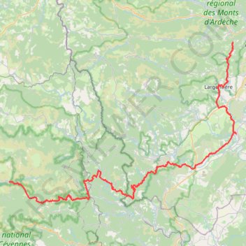Itinéraire Route from Burac to Le Pont-de-Montvert, distance, dénivelé, altitude, carte, profil, trace GPS