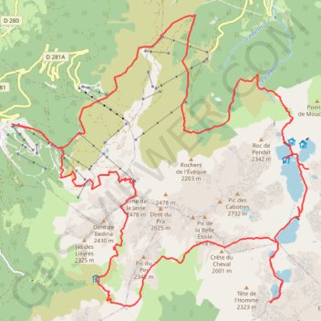 Itinéraire J4-7Laux : Refuge Habert - Prapoutel par le Col de Jasse, distance, dénivelé, altitude, carte, profil, trace GPS