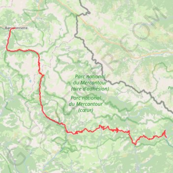 Itinéraire 5b Barcelonnette - Col de la Cayolle - Saint Martin de Vésubie, distance, dénivelé, altitude, carte, profil, trace GPS