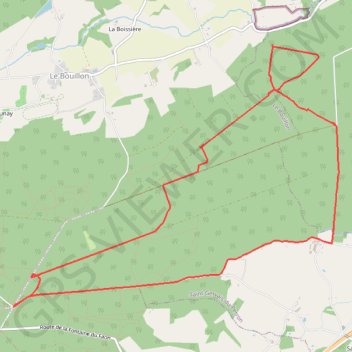 Itinéraire Carrefour du Rendez-vous - La Vallière, distance, dénivelé, altitude, carte, profil, trace GPS