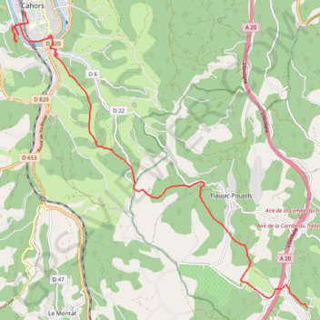 Itinéraire GR 65 : Du Pech à Cahors, distance, dénivelé, altitude, carte, profil, trace GPS