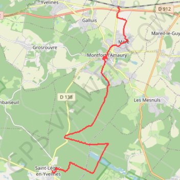 Itinéraire De Méré à Saint-Léger-en-Yvelines, distance, dénivelé, altitude, carte, profil, trace GPS