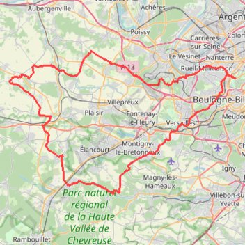 Itinéraire Thoiry-Cheuvreuse, distance, dénivelé, altitude, carte, profil, trace GPS