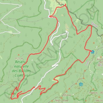 Itinéraire Le Ballon de Servance, distance, dénivelé, altitude, carte, profil, trace GPS