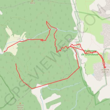 Itinéraire Le Dôme du Glandasse, distance, dénivelé, altitude, carte, profil, trace GPS