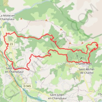 Itinéraire Balcons de Chaillol, par le Canal de Malcros, distance, dénivelé, altitude, carte, profil, trace GPS
