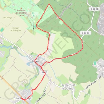 Itinéraire Autour du golf d'Olhain - Gauchin Légal, distance, dénivelé, altitude, carte, profil, trace GPS