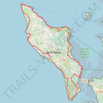 Itinéraire ultratrail_oleron_2025, distance, dénivelé, altitude, carte, profil, trace GPS