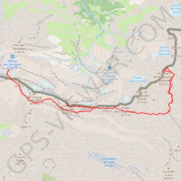 Itinéraire Marboré-tour, distance, dénivelé, altitude, carte, profil, trace GPS