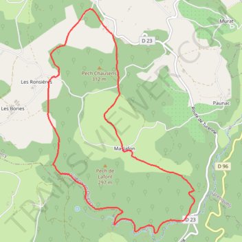 Itinéraire ONmove 500 HRM - 26/01/25, distance, dénivelé, altitude, carte, profil, trace GPS