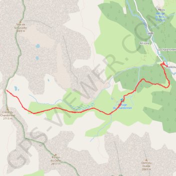 Itinéraire Col du Chardonnet, distance, dénivelé, altitude, carte, profil, trace GPS
