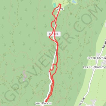 Itinéraire Boucle Jean Babois Gève, distance, dénivelé, altitude, carte, profil, trace GPS