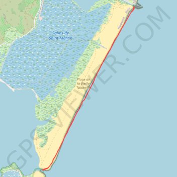 Itinéraire Plage du Grazel, distance, dénivelé, altitude, carte, profil, trace GPS