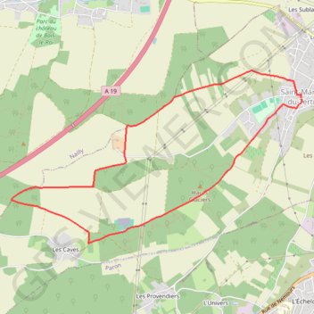 Itinéraire Saint martin du tertre 89100, distance, dénivelé, altitude, carte, profil, trace GPS