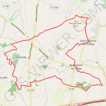 Itinéraire Beaumont, distance, dénivelé, altitude, carte, profil, trace GPS