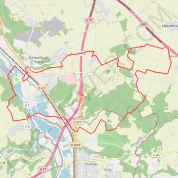 Itinéraire A la Souppes (sur Loing), distance, dénivelé, altitude, carte, profil, trace GPS
