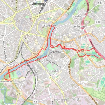 Itinéraire Promenade du pont saint Martial, distance, dénivelé, altitude, carte, profil, trace GPS